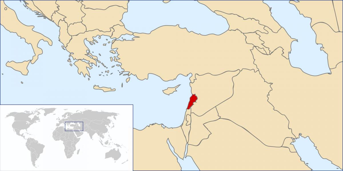 نقشہ لبنان کے دنیا 
