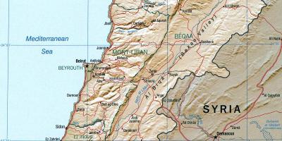 نقشہ لبنان کے جغرافیہ